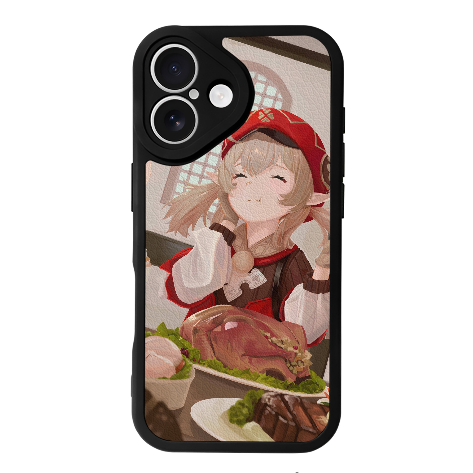 げんし神 genshin 【iPhone 16シリーズ対応】シリコンスマホケース（レザー調） 材質：シリコン